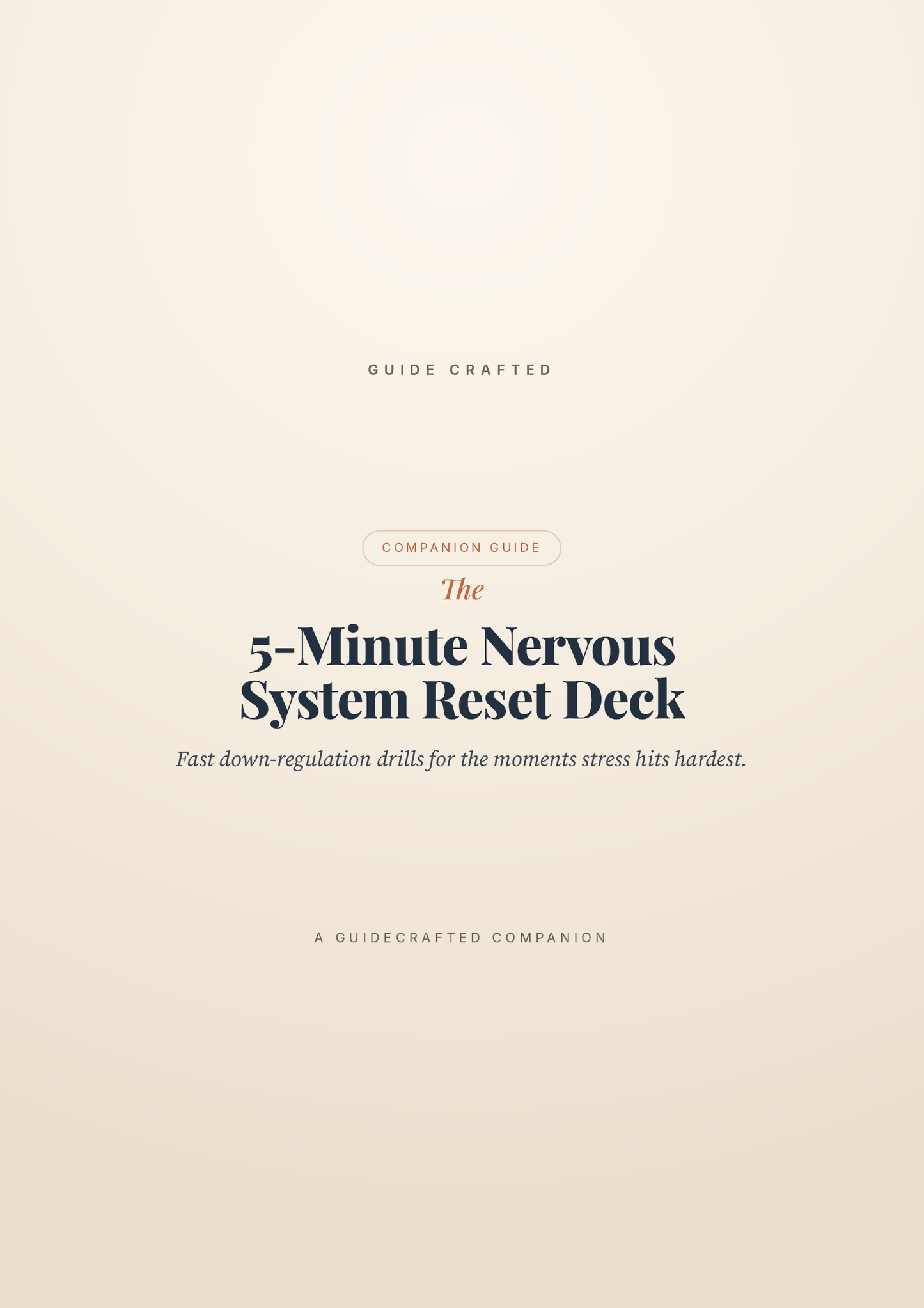 The 5-Minute Nervous System Reset Deck — cover