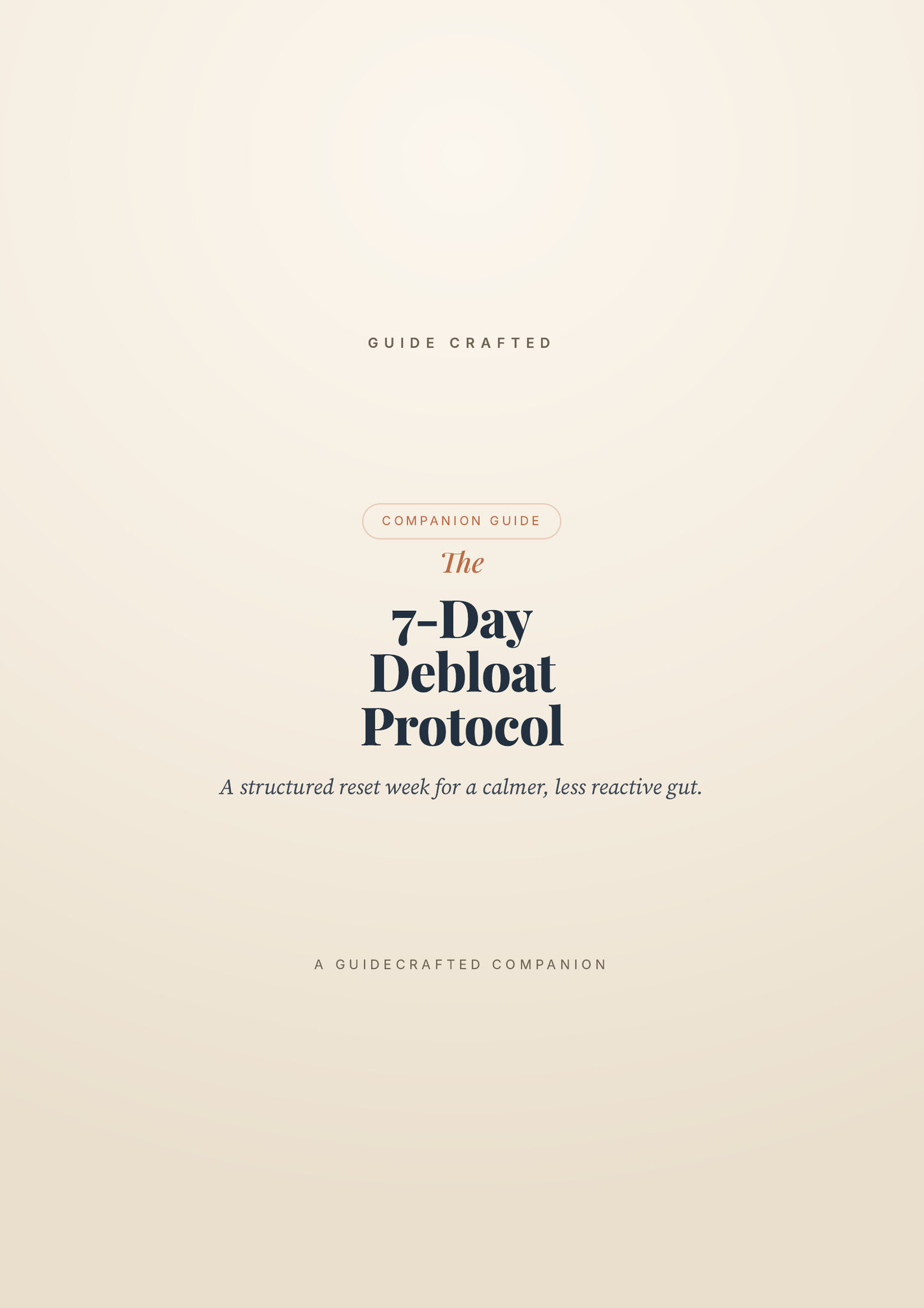 The 7-Day Debloat Protocol — cover