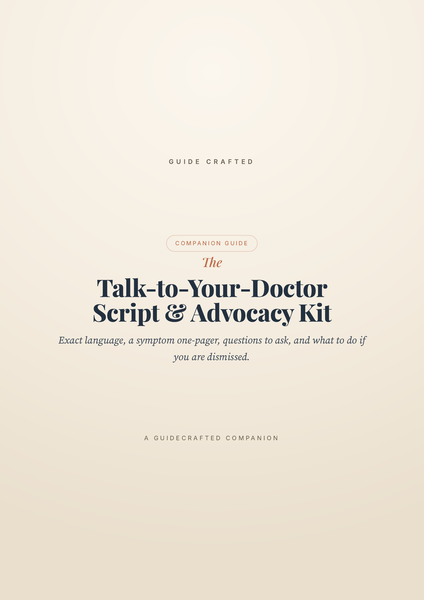 The Talk-to-Your-Doctor Script & Advocacy Kit — cover