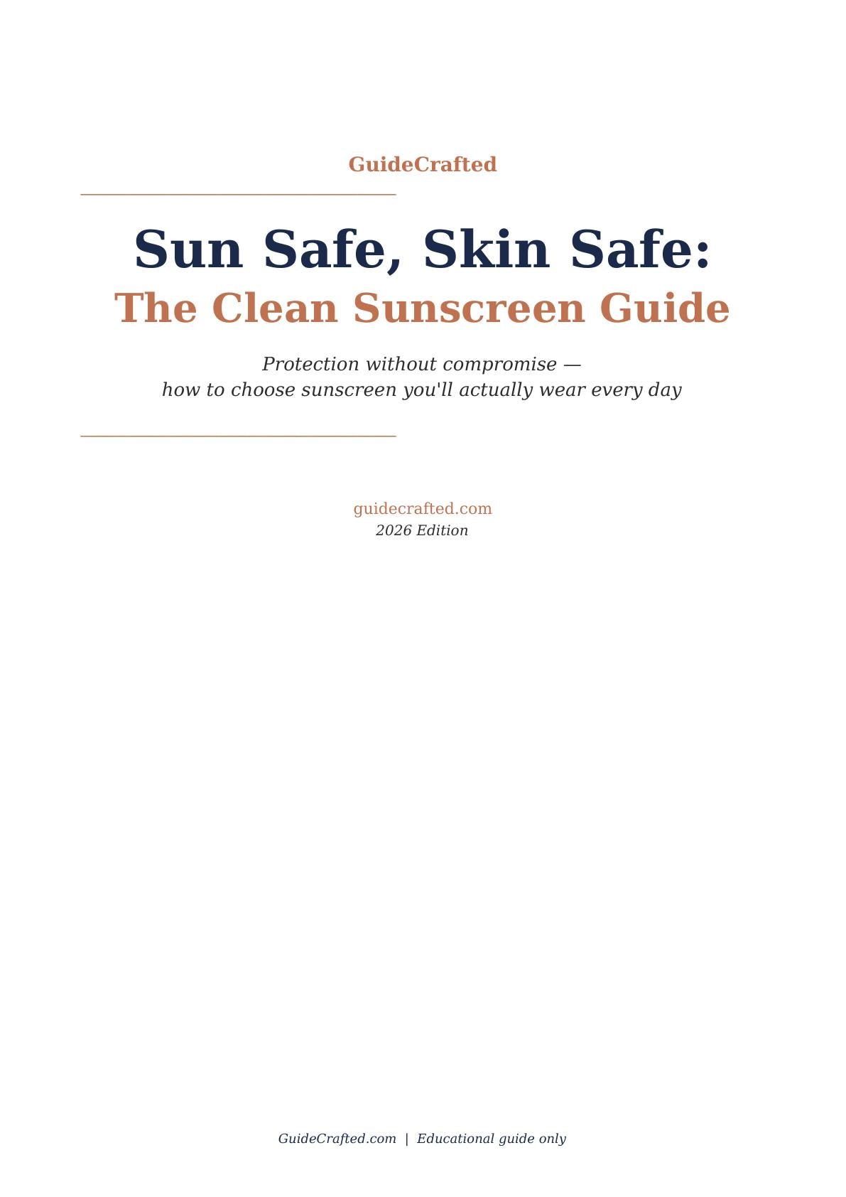 The Clean Sunscreen Guide — sample page 1