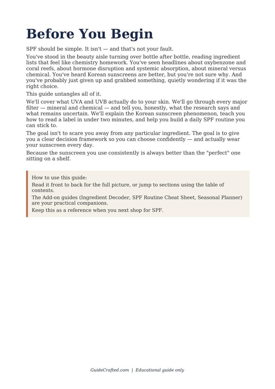 The Clean Sunscreen Guide — sample page 2