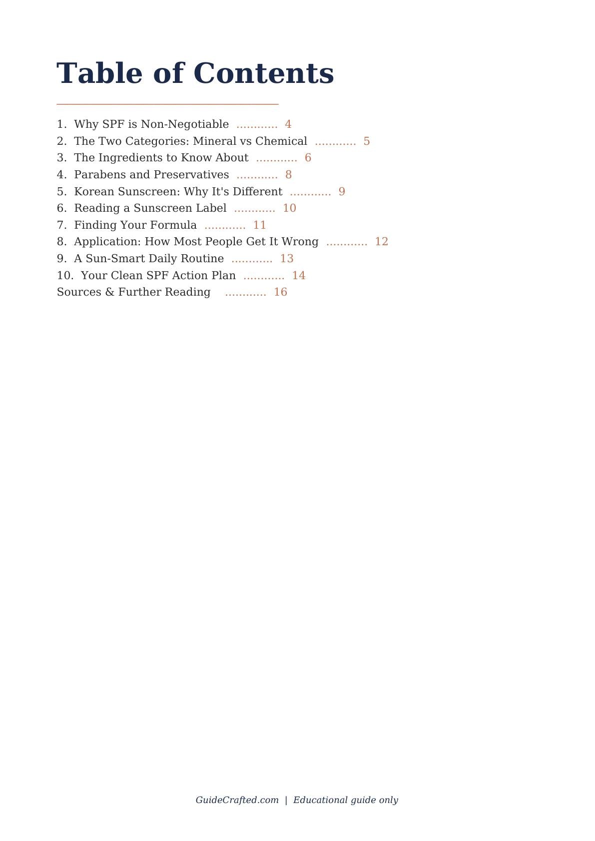 The Clean Sunscreen Guide — sample page 3