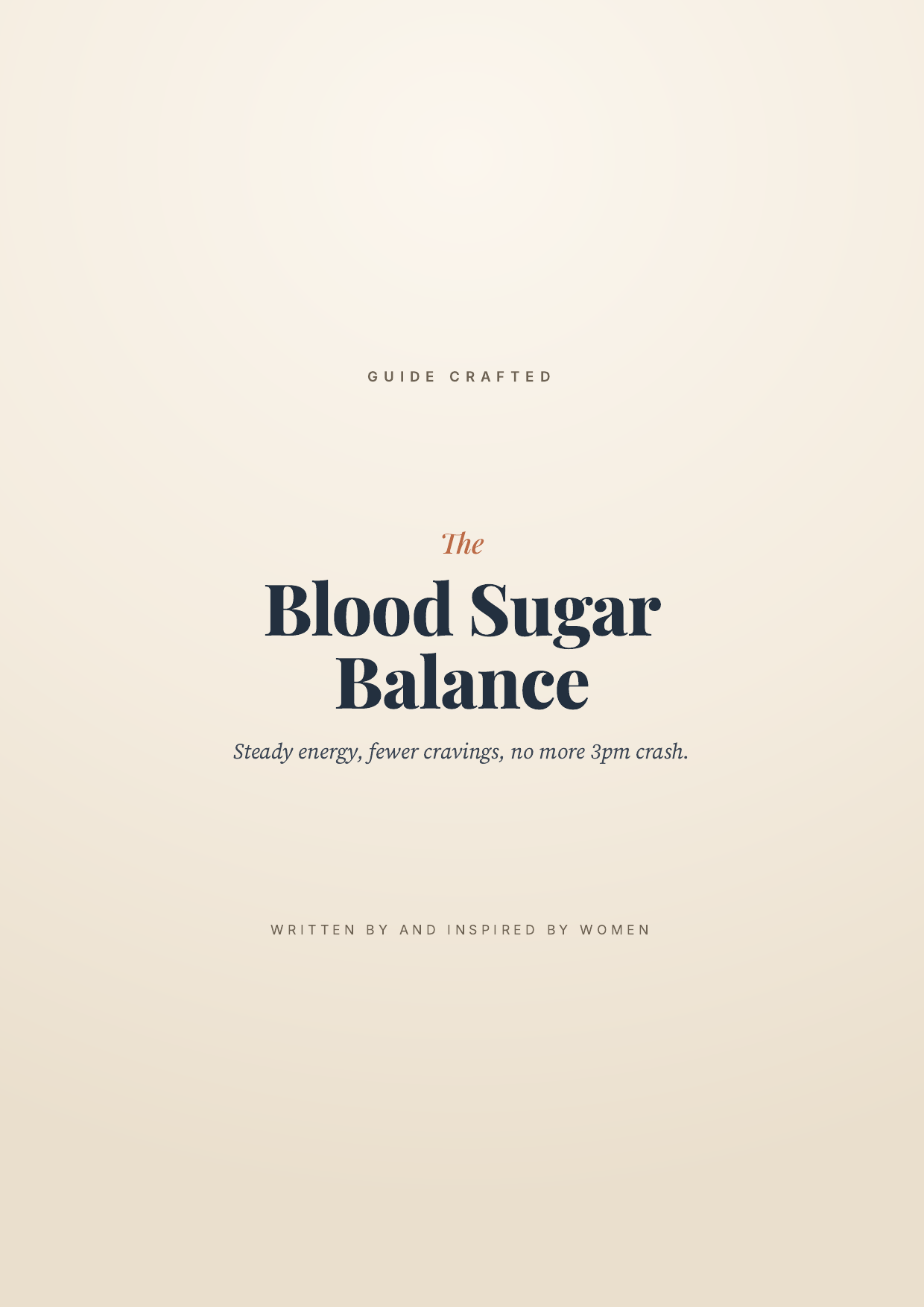 Blood Sugar Balance — sample page 1
