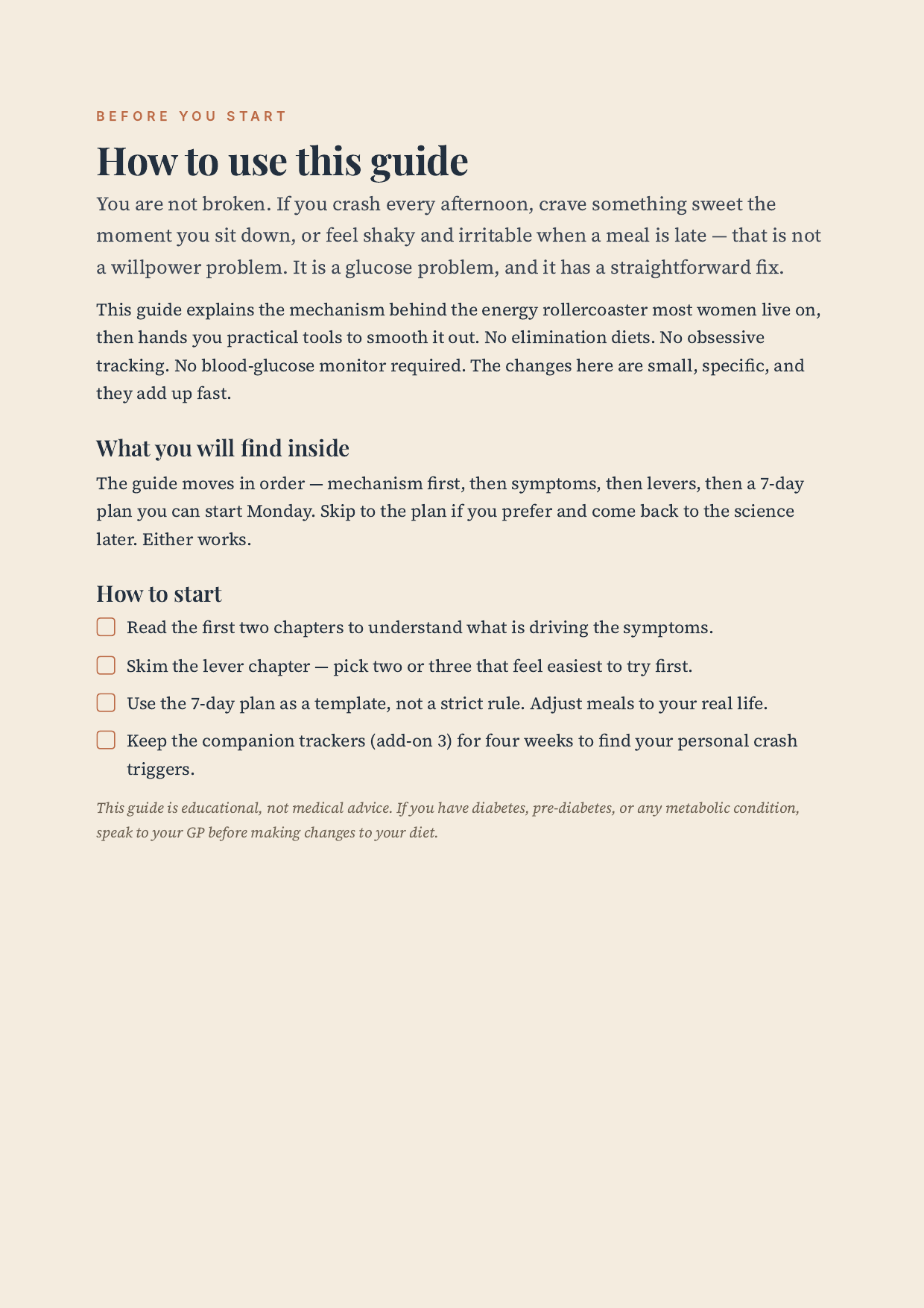 Blood Sugar Balance — sample page 2