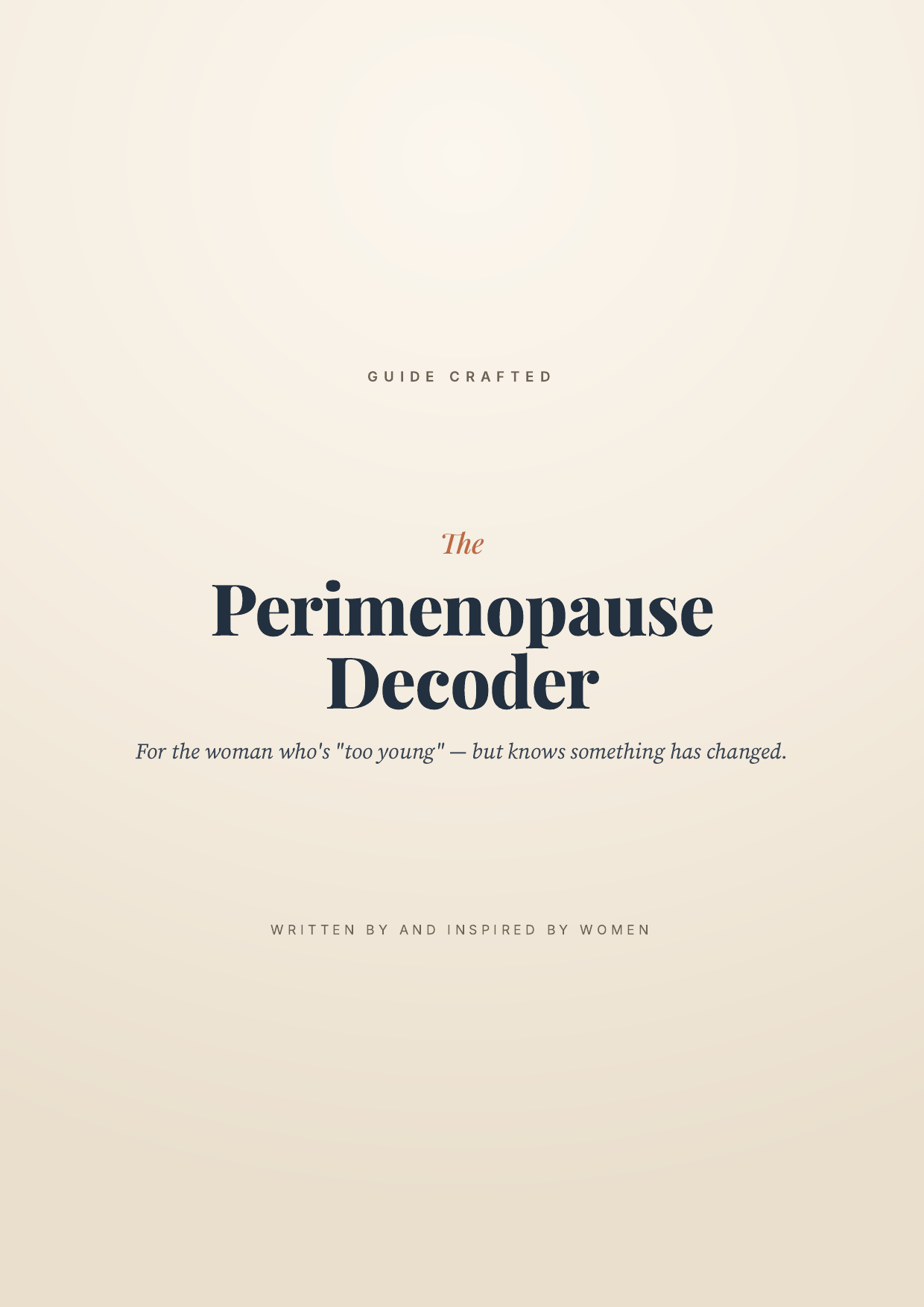 The Perimenopause Decoder — sample page 1