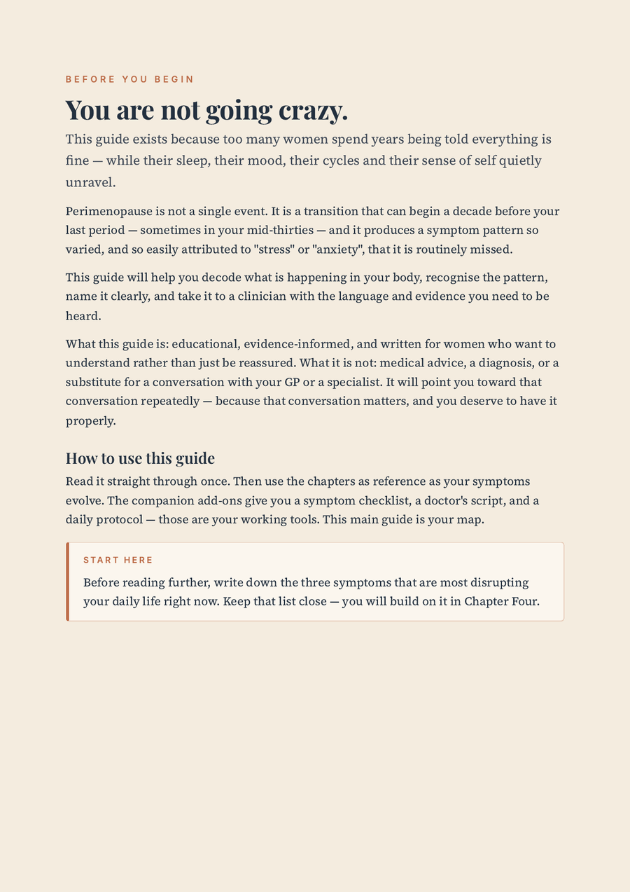 The Perimenopause Decoder — sample page 2