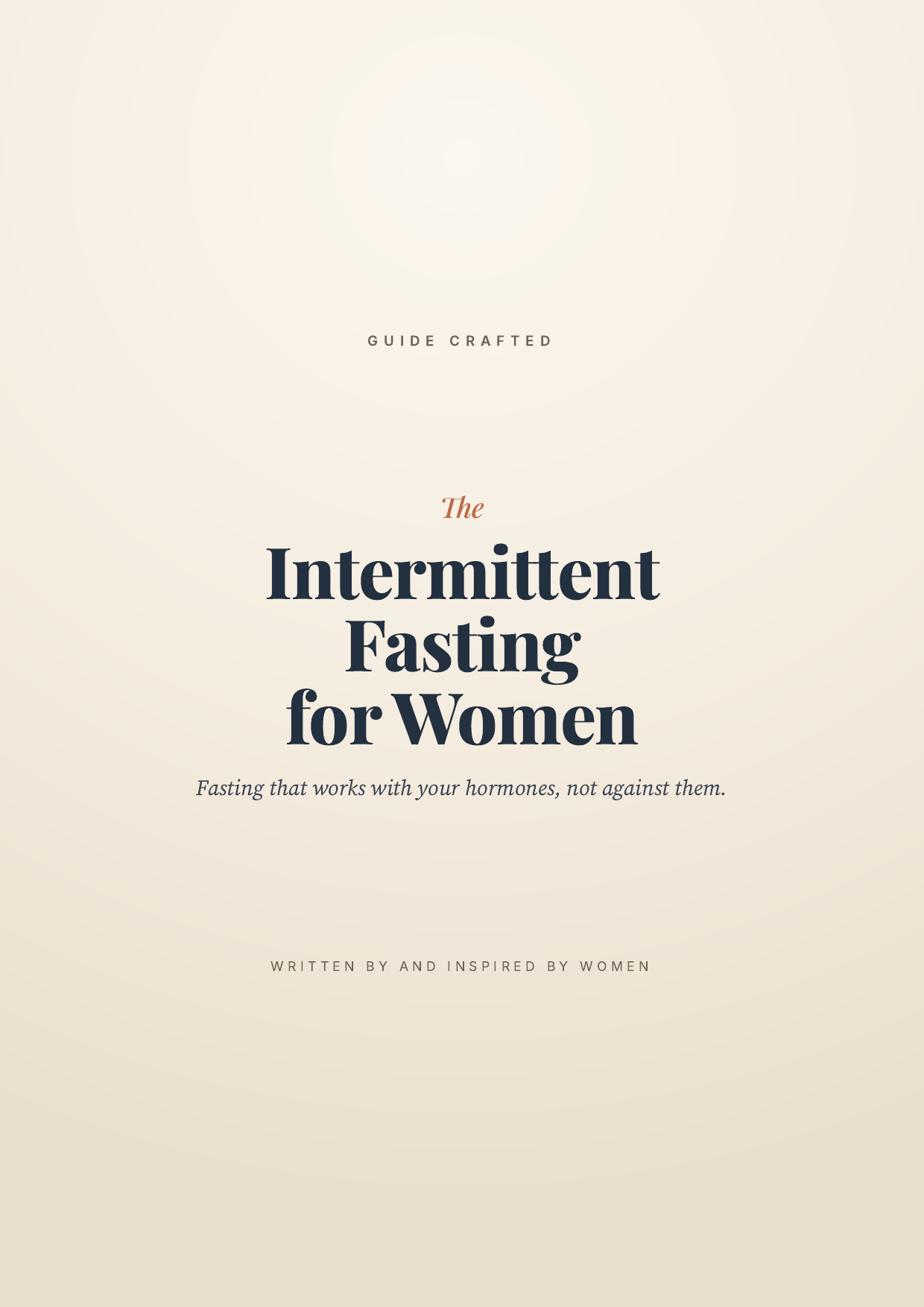 Intermittent Fasting for Women — sample page 1