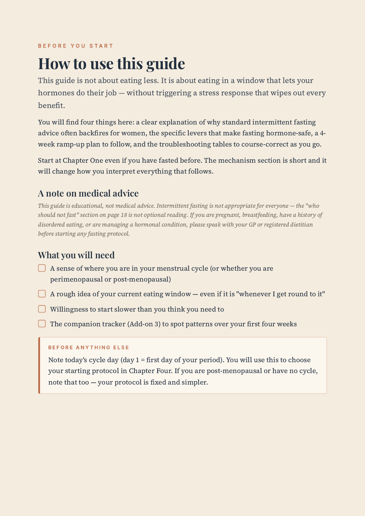 Intermittent Fasting for Women — sample page 2