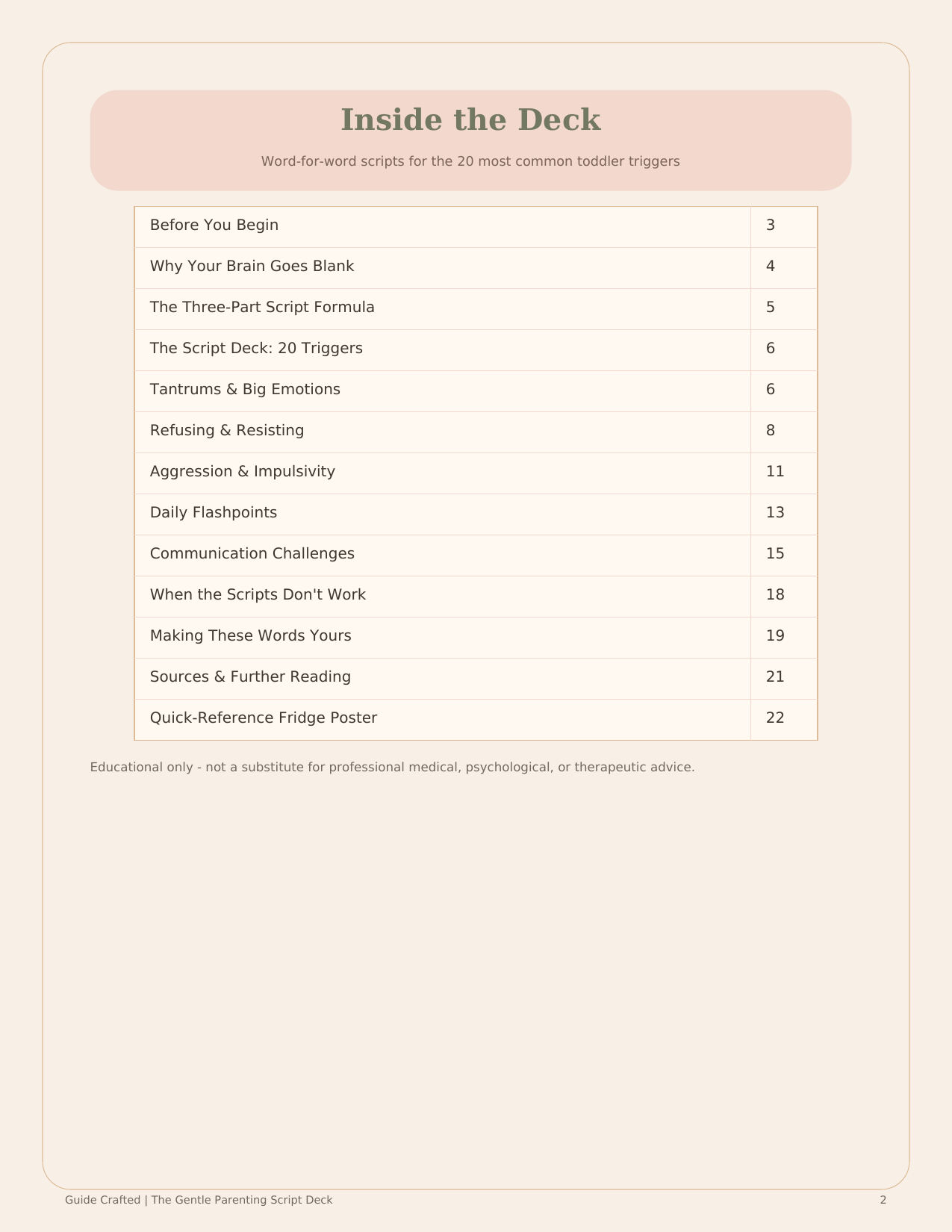 The Gentle Parenting Script Deck — sample page 1