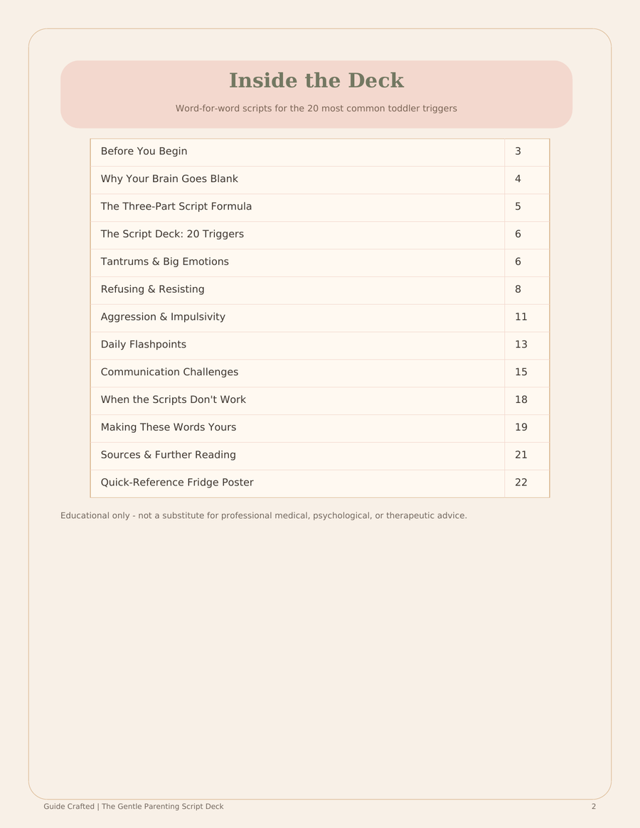 The Gentle Parenting Script Deck — sample page 1