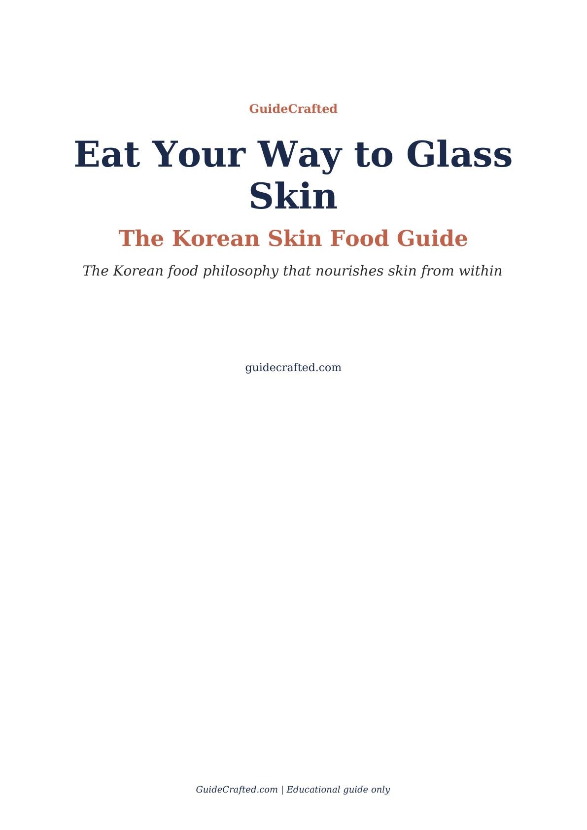 The Korean Skin Food Guide — sample page 1