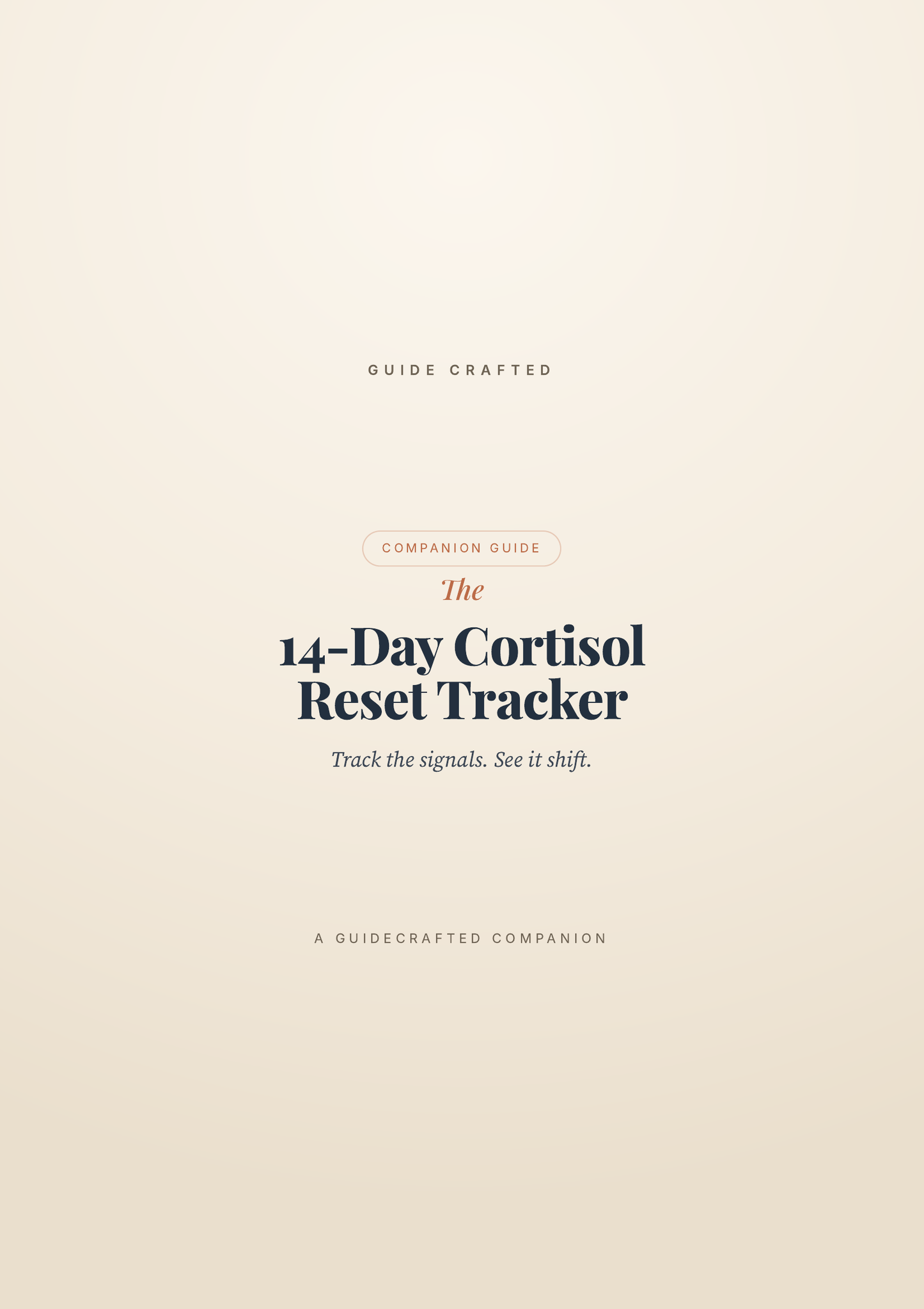 The 14-Day Cortisol Reset Tracker — cover