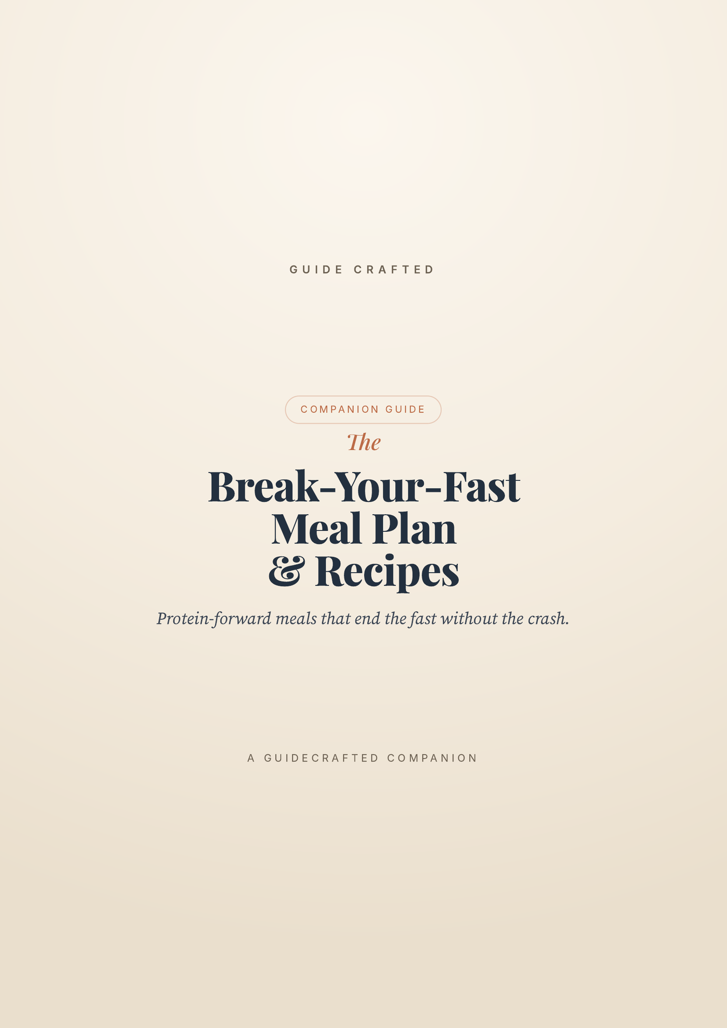The Break-Your-Fast Meal Plan & Recipes — cover
