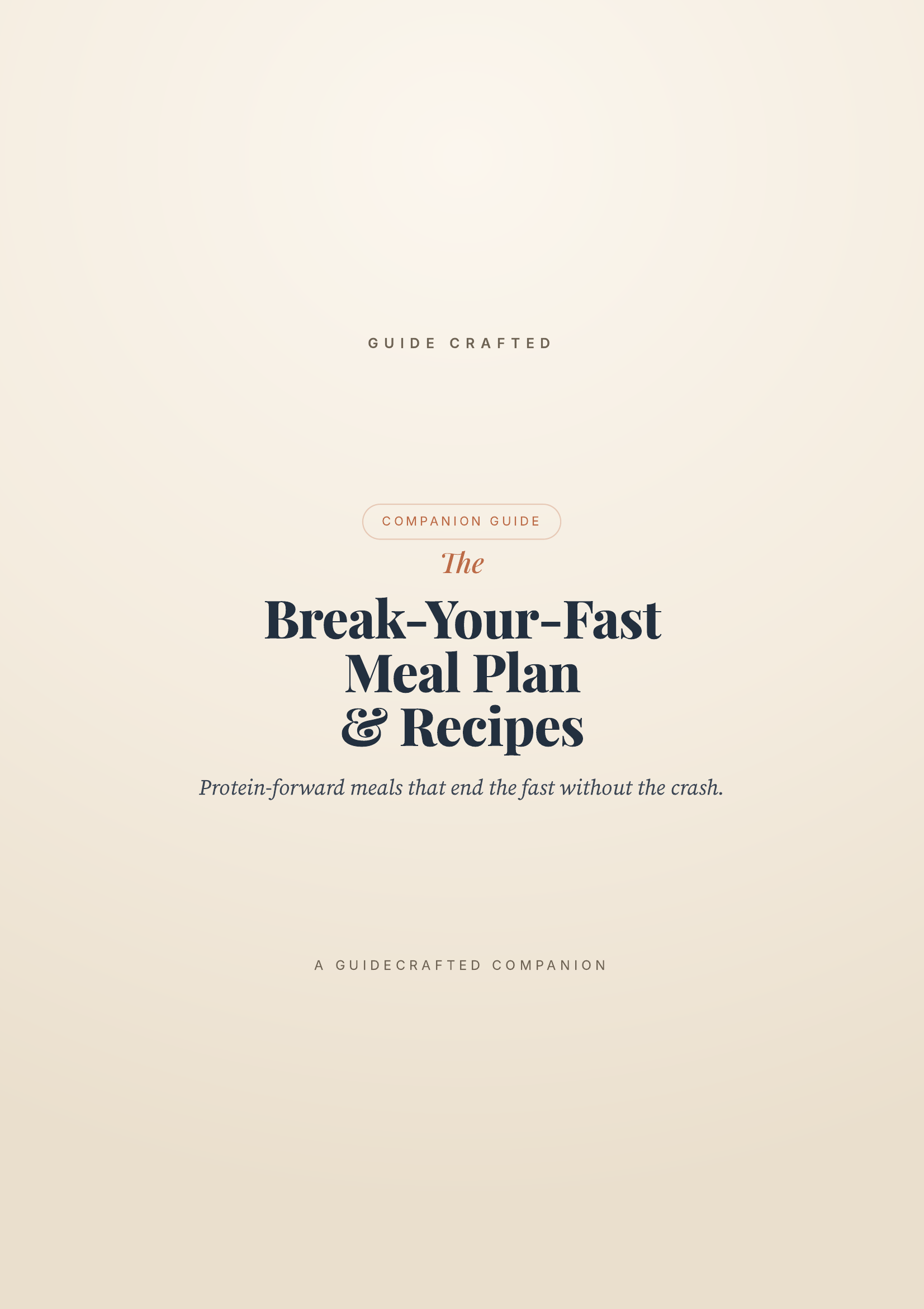 The Break-Your-Fast Meal Plan & Recipes — cover