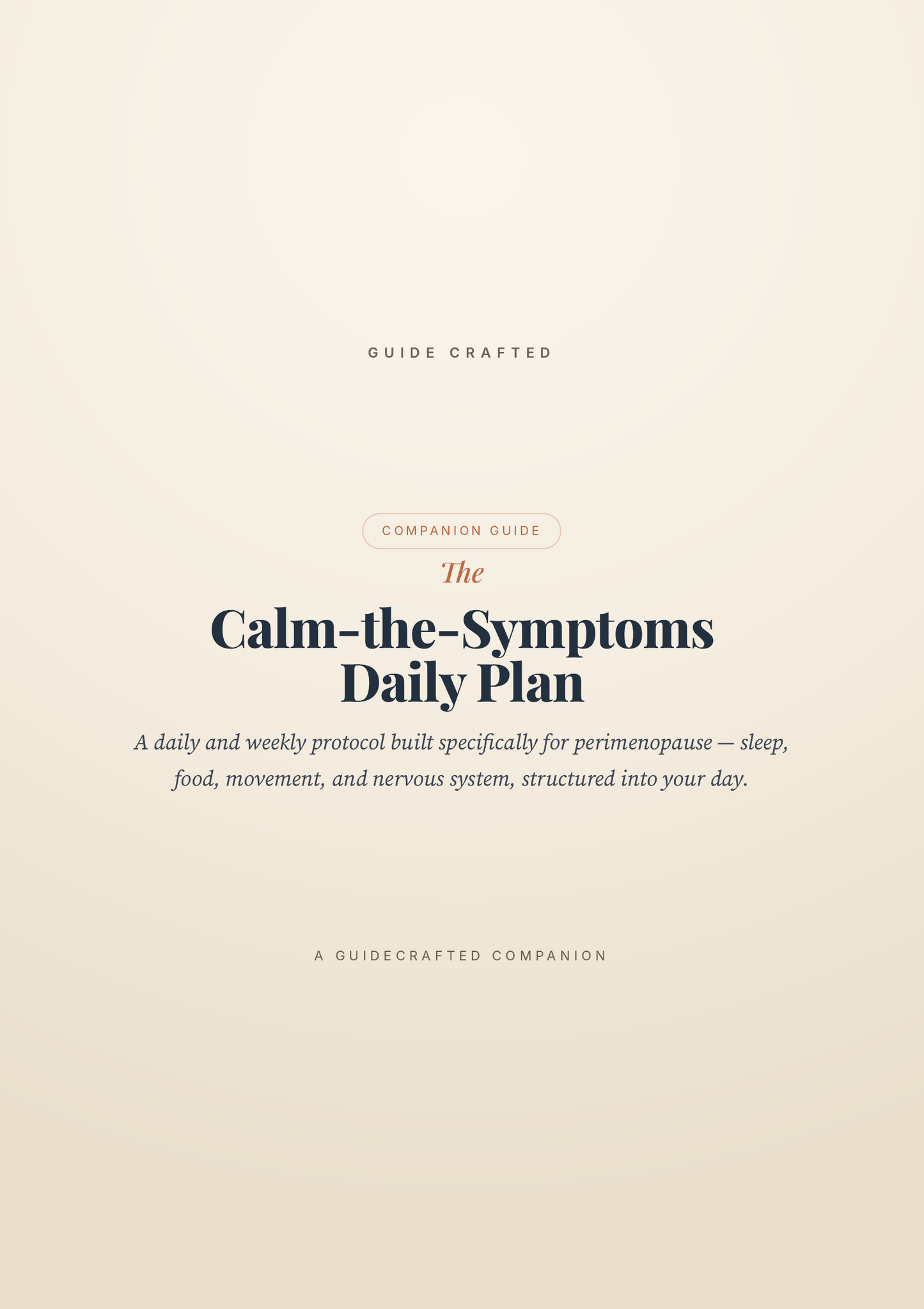 The Calm-the-Symptoms Daily Plan — cover