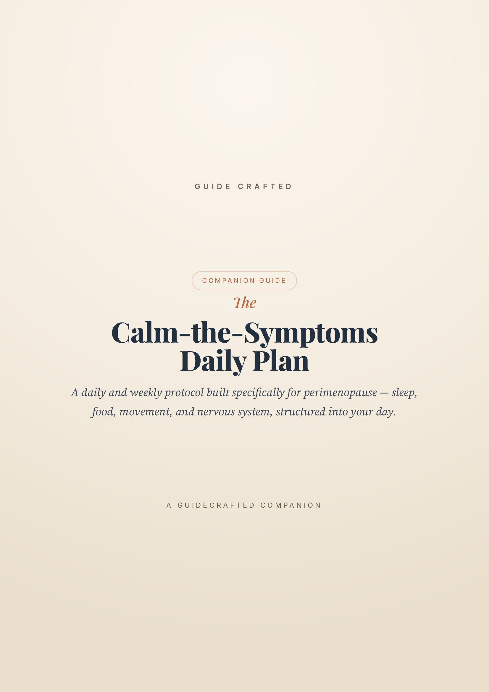 The Calm-the-Symptoms Daily Plan — cover