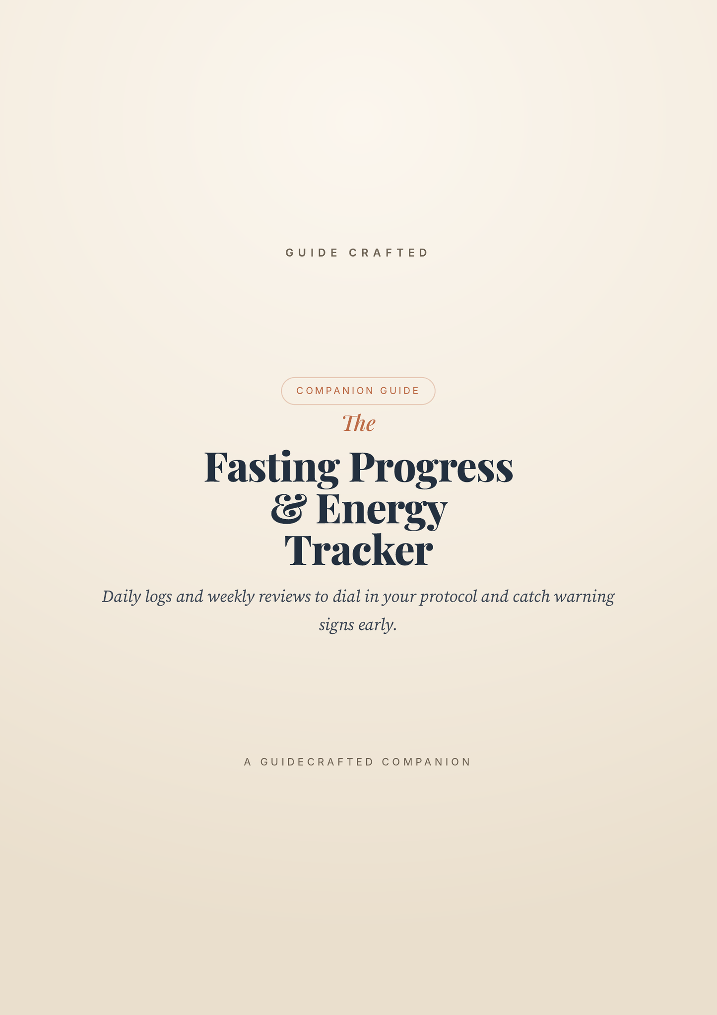 The Fasting Progress & Energy Tracker — cover