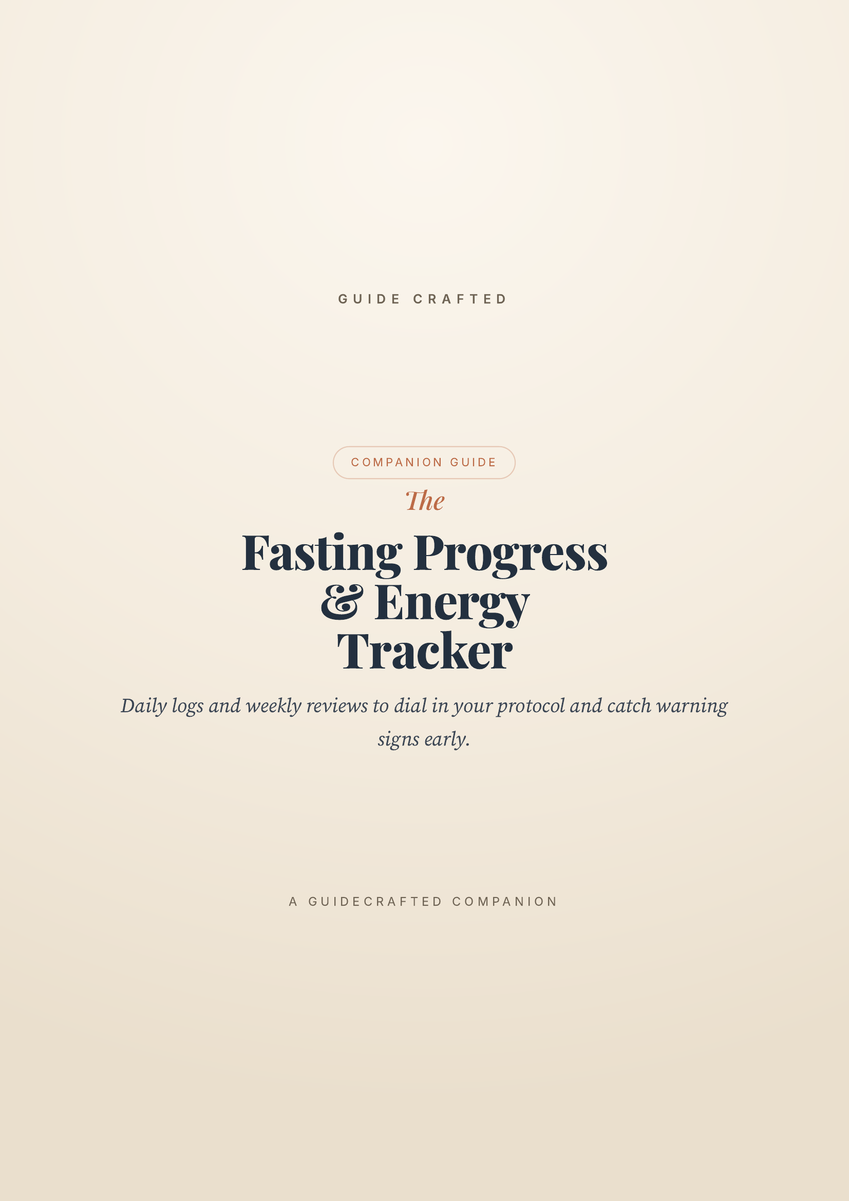 The Fasting Progress & Energy Tracker — cover