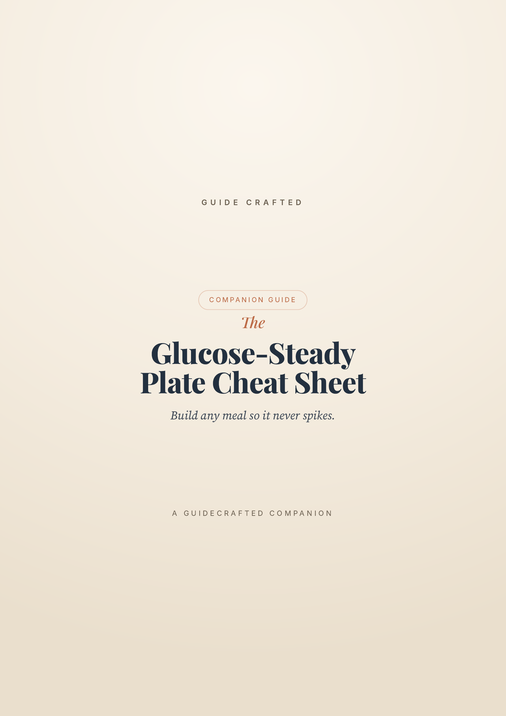 The Glucose-Steady Plate Cheat Sheet — cover