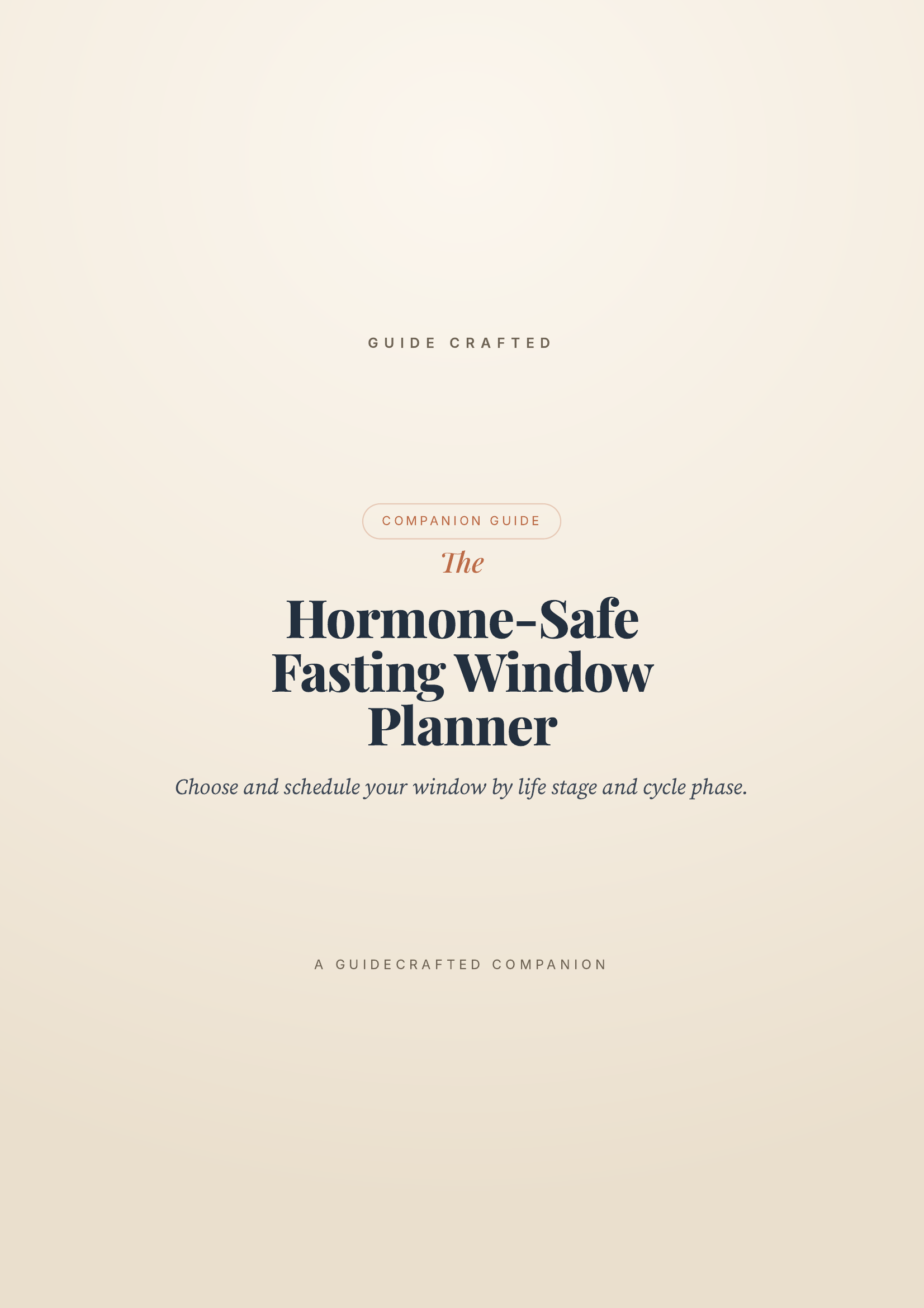 The Hormone-Safe Fasting Window Planner — cover