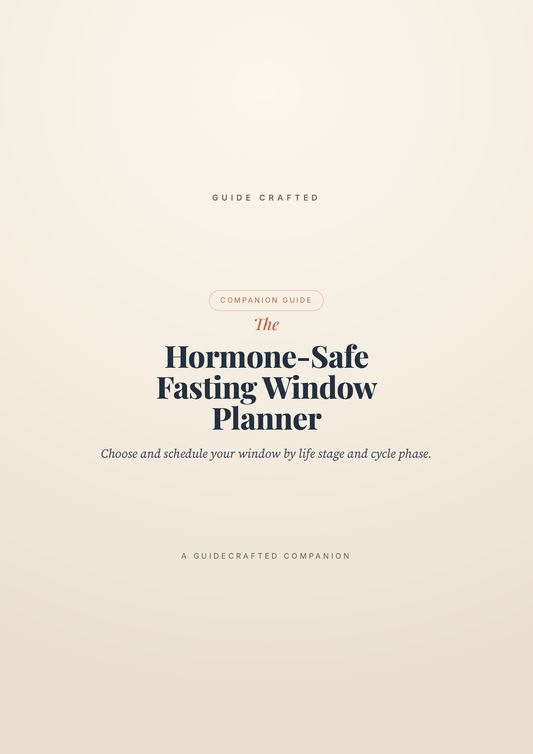 The Hormone-Safe Fasting Window Planner — cover