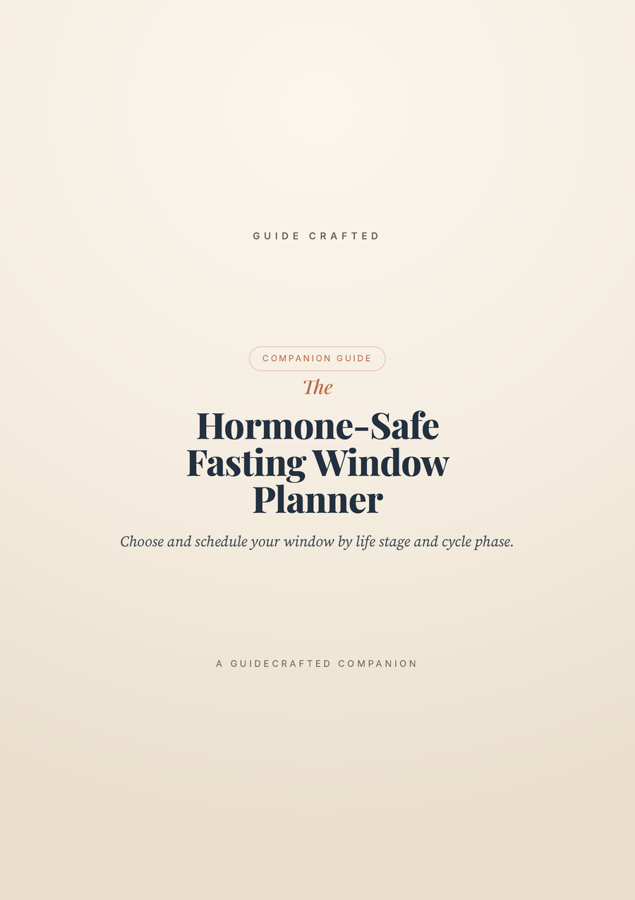 The Hormone-Safe Fasting Window Planner — cover